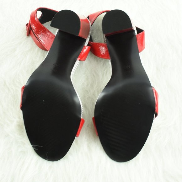 exe Ankle Strap High Heels Red, Black & White Open Toe Size 40 - Picture 8 of 11